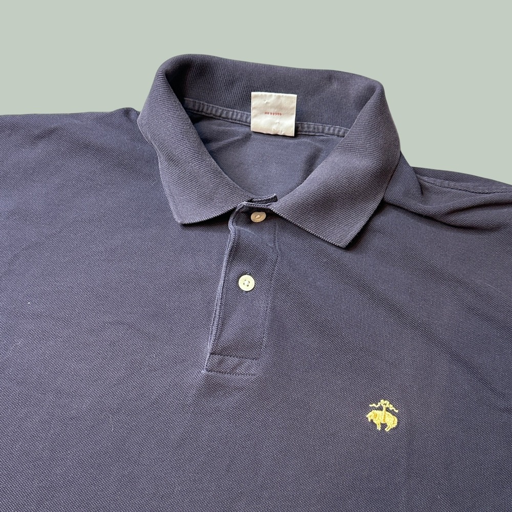 Brooks Brothers Polo Shirt Mens L Performance Polo Navy Blue Original Fit